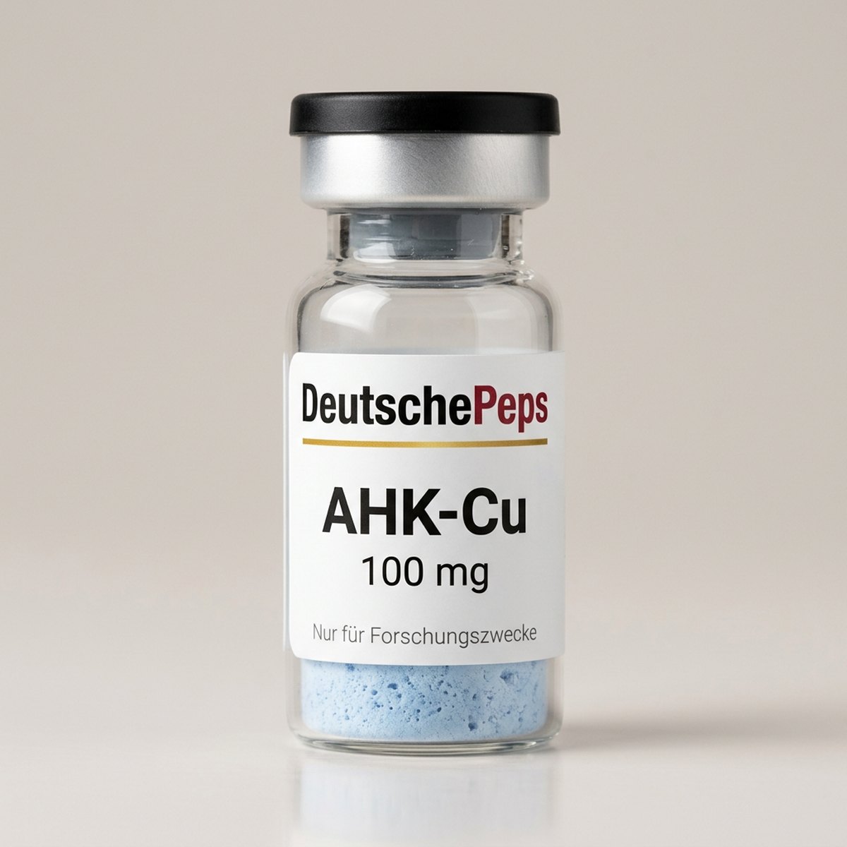 AHK-Cu 100 mg — Vial mit lyophilisiertem Forschungspeptid (Symbolbild)