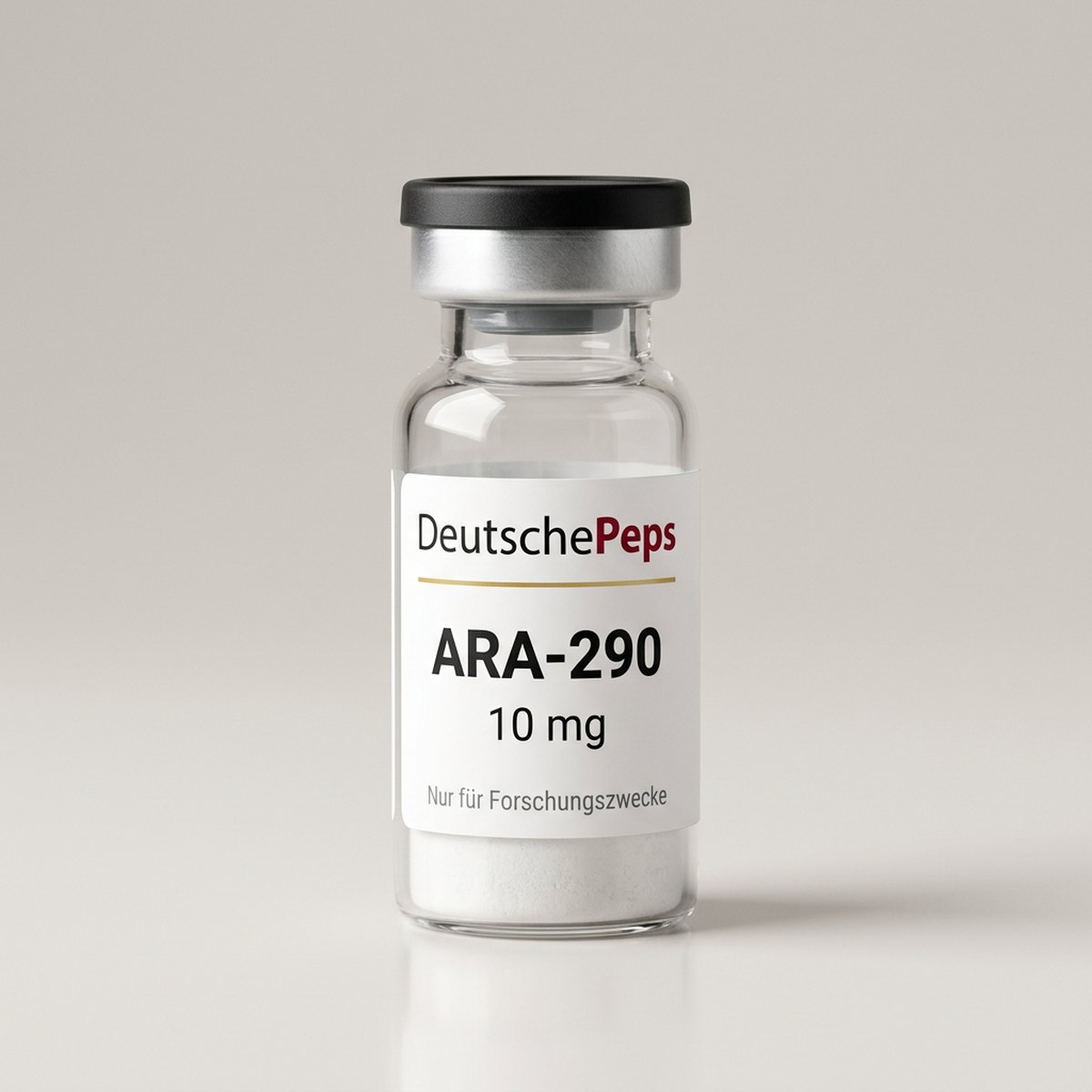 ARA-290 10 mg — Vial mit lyophilisiertem Forschungspeptid (Symbolbild)