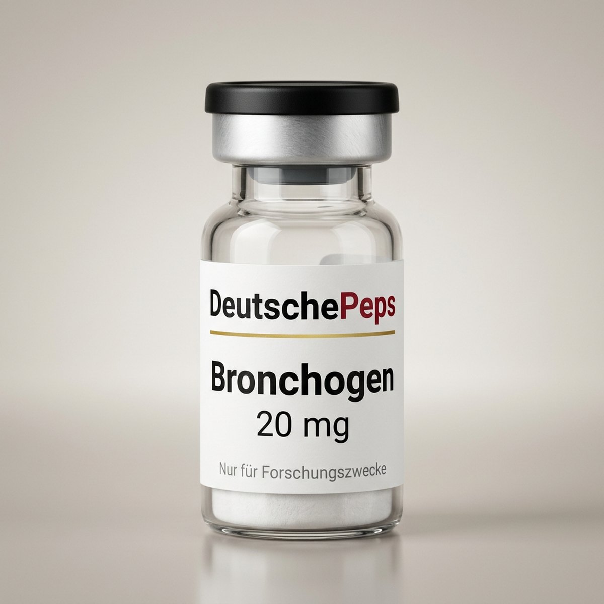 Bronchogen 20 mg — Vial mit lyophilisiertem Forschungspeptid (Symbolbild)
