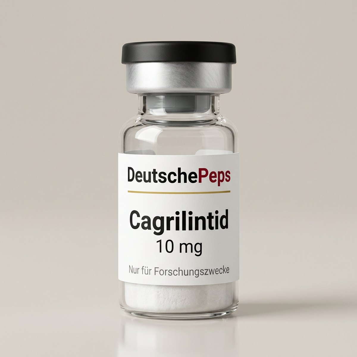 Cagrilintid 10 mg — Vial mit lyophilisiertem Forschungspeptid (Symbolbild)
