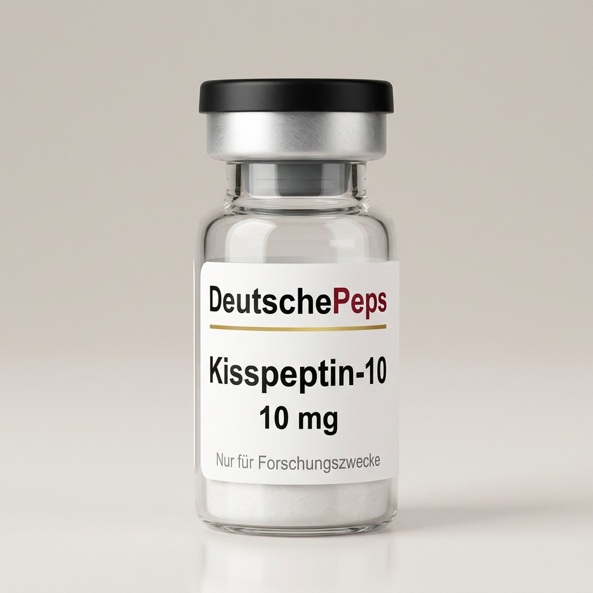 Kisspeptin-10 10 mg — Vial mit lyophilisiertem Forschungspeptid (Symbolbild)
