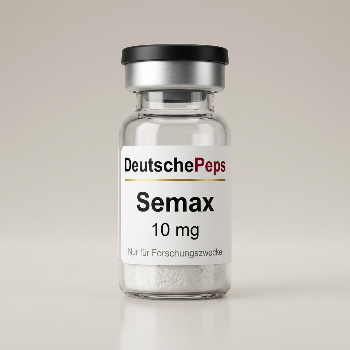 Semax 10 mg — Vial mit lyophilisiertem Forschungspeptid (Symbolbild)
