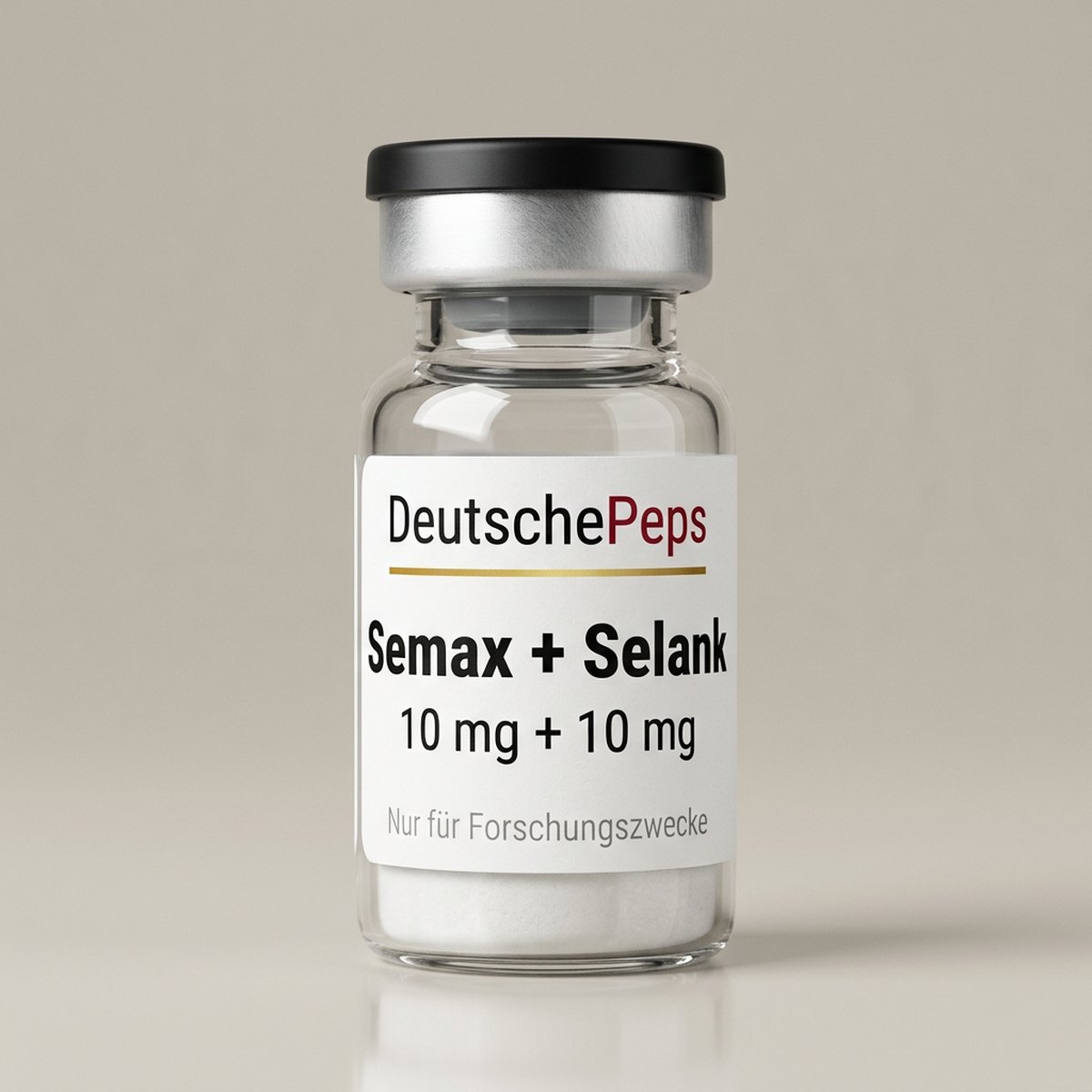 Semax + Selank 20 mg — Vial mit lyophilisiertem Forschungspeptid (Symbolbild)