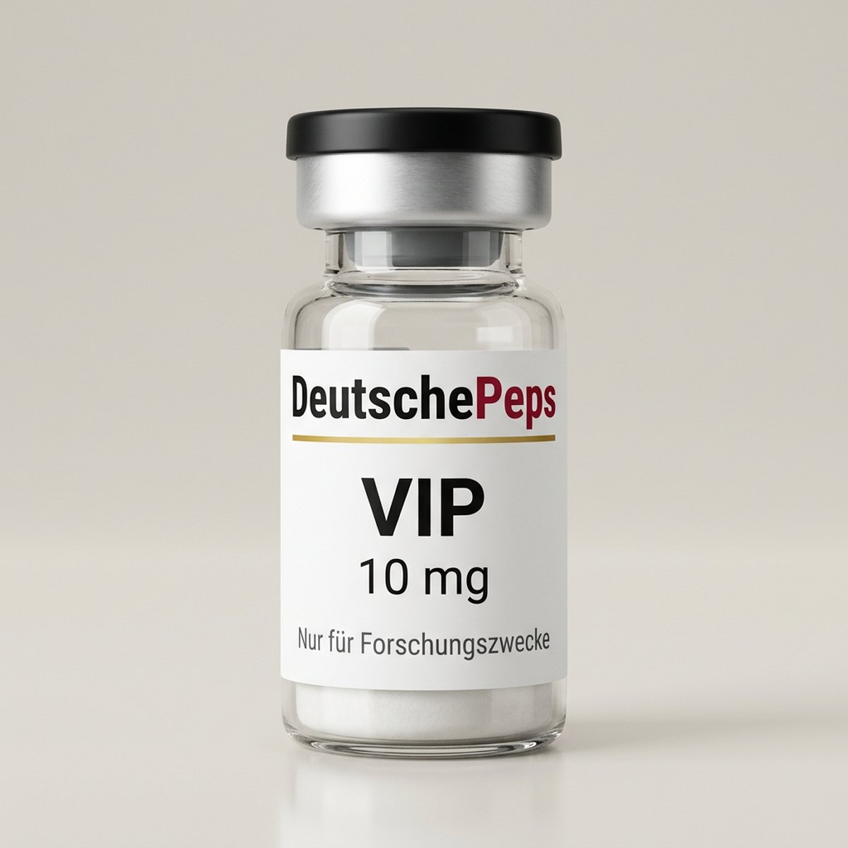 VIP 10 mg — Vial mit lyophilisiertem Forschungspeptid (Symbolbild)